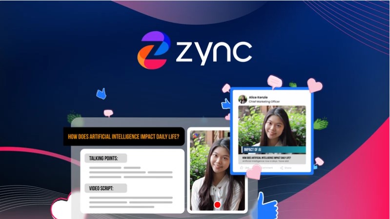 Zync ai video editing software